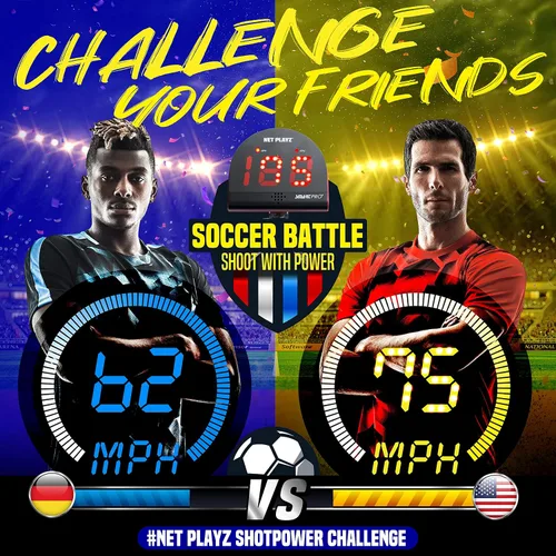 Vista 5 de Soccer Gifts Speed Radar - Medición de velocidad de disparo-detección de potencia, sensores de pistola de radar deportiva (manos libres) Ayudas