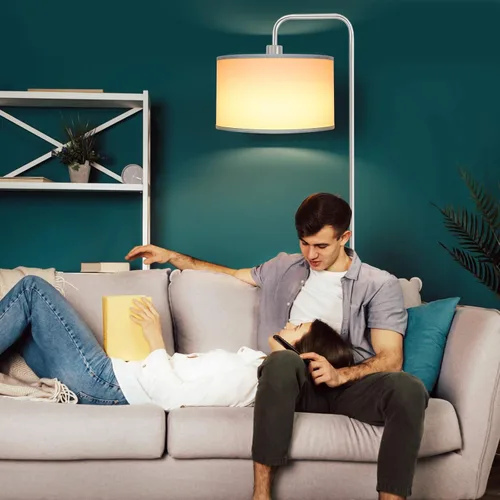 Vista 8 de [Actualizada] Lámpara de pie LED para sala de estar, lámpara de pie de 3 temperaturas de color con interruptor de pie, lámpara de pie moderna