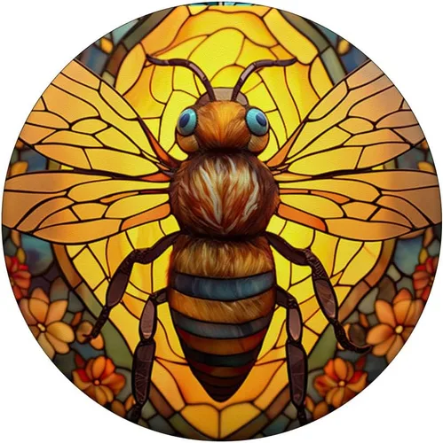 Vista 3 de Bumble bee - Abejorro miel abejas de panal amarillo apicultor PopSockets intercambiables PopGrip