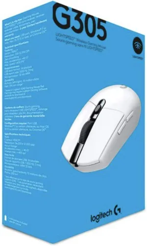 Vista 5 de Logitech G305 Lightspeed - Mouse inalámbrico para juegos, sensor HERO, 12,000 DPI, ligero, 6 botones programables, duración de la batería de 250