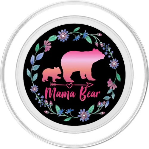 Vista 2 de Lindo agarre de teléfono MAMA BEAR para regalo de mamá - Bear Mama Grip PopSockets PopGrip: agarre intercambiable para teléfonos y tabletas