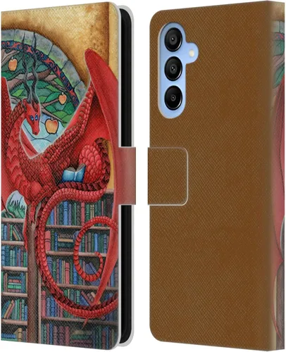 Vista 323 de Head Case Designs Officially Licensed Carla Morrow Galactic Entrancement Dragons Leather Wallet Case Compatible with Samsung Galaxy A07 4G