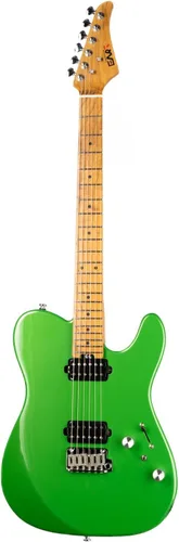 Vista 8 de EART TL-380 Guitarra eléctrica profesional para jugadores versátiles Cuello y diapasón de arce tostado, pastillas humbuckers con bobina dividida