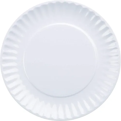 Vista 2 de DII Plato redondo de melamina reutilizable de 9 pulgadas para fiesta o picnic, juego de 12, blanco