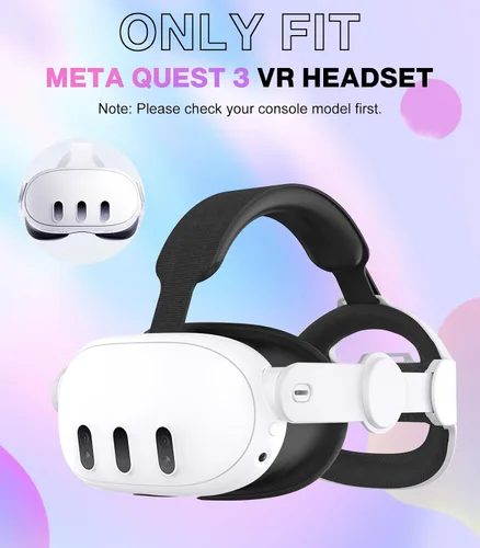 Vista 2 de MoKo Head Strap for Meta Quest 3, Accessories Compatible with Oculus Quest 3 with Adjustable Elite Strap Replacement for Enhanced Comfort Support