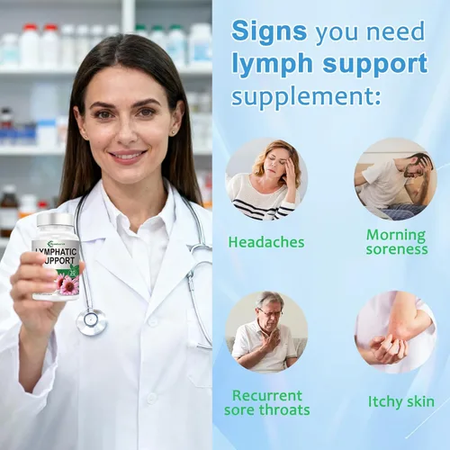 Vista 3 de Suplementos de drenaje linfático de 1540 mg, suplemento de apoyo del sistema linfático para mujeres y hombres con diente de león, cuchillas