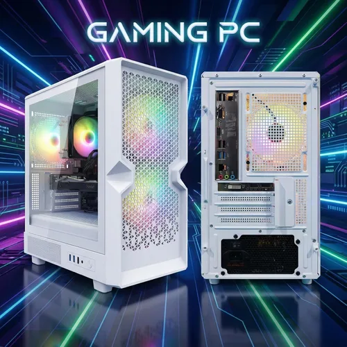 Vista 3 de Escritorio para PC para juegos STGAubron, R5 5500, RTX 2060S 8G, 16G DDR4