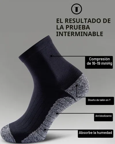 Vista 4 de Calcetines de compresión de cuarto para hombres y mujeres, calcetines acolchados para correr y senderismo Negro (4 pares)