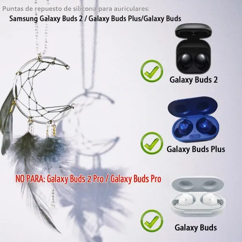Vista 6 de Audífonos de repuesto compatibles con Samsung Galaxy Buds 2 Galaxy Buds