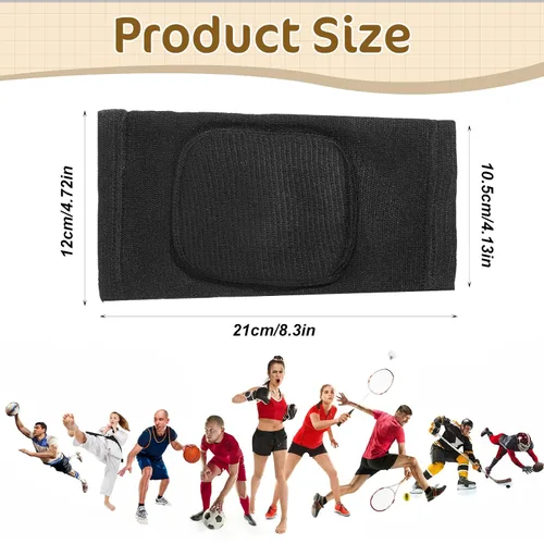 Vista 2 de Rodilleras de voleibol, rodilleras protectoras para el codo, transpirables, anticolisión, para voleibol, fútbol, baloncesto, patinaje, rodilleras