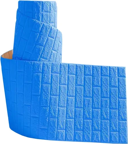 Vista 8 de SOVORM Paneles de pared de ladrillo de 32.8 ft, papel tapiz de espuma 3D blanco para despegar y pegar para dormitorio, sala de estar y decoración