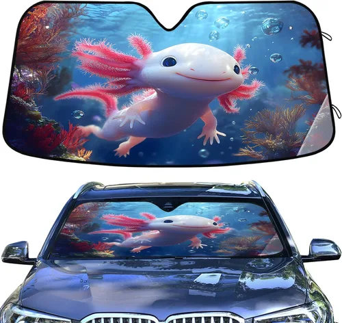 Vista 7 de Parasol para parabrisas de automóvil de tiburón para ventana delantera, accesorios interiores para automóvil SUV