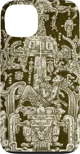 Vista 7 de Funda para iPhone 13 Pro Max King Pakal, viajero en el tiempo maya