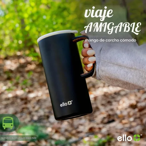 Vista 7 de Taza de viaje Ello Campy de acero inoxidable y hermético al vacío.