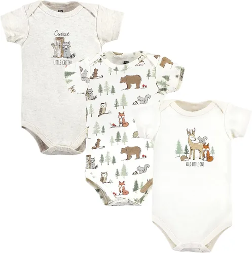 Vista 427 de Hudson Baby baby-girls Cotton Bodysuits 3-pack