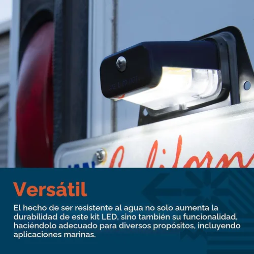 Vista 5 de True Mods - Luz LED negra para placa de matrícula para remolque de barco [montaje de soporte de acero] [DOT FMVSS 108] [SAE L] 12 V CC impermeable