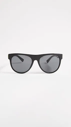 Vista 2 de Versace VE 4346 GB187 Gafas de sol redondas de plástico negro lente clásica gris, Negro