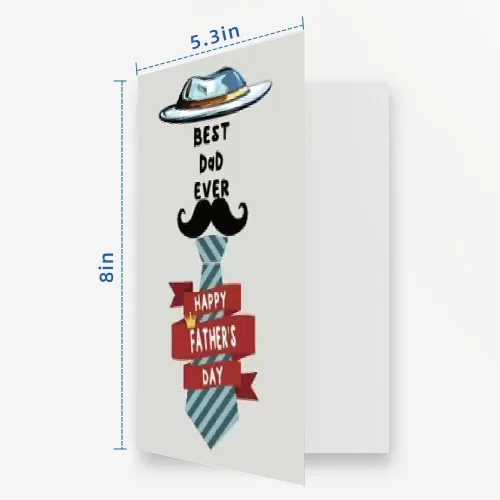 Vista 2 de Tarjetas del día del padre, tarjetas de felicitación del día del padre con sobres, tarjeta del día del padre de hijo, hija, marido, esposa, niños