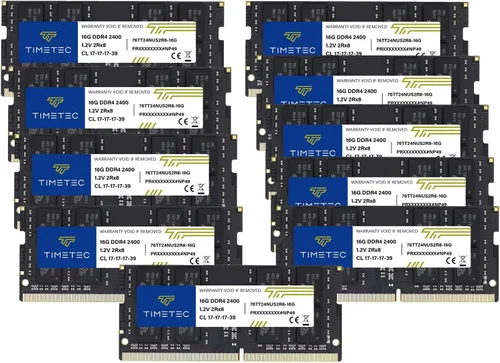 Vista 16 de Timetec Premium 8GB DDR4 2400MHz (DDR4-2400) PC4-19200 (PC4-2400T) sin ECC sin búfer 1.2V CL17 1Rx8 de rango único 260 pines SODIMM, módulo