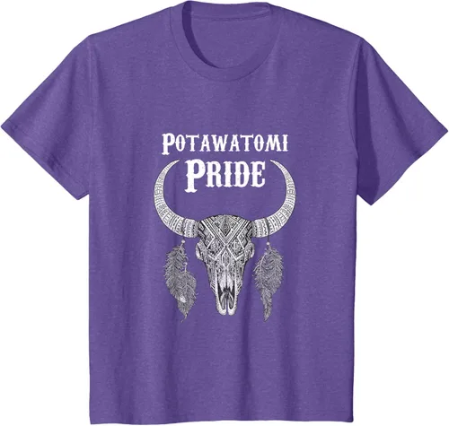 Vista 56 de Potawatomi Pride Tribe Native American Indian Buffalo Camiseta