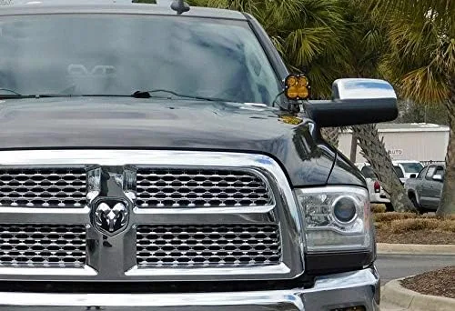 Vista 3 de EPARTS - Tapa completa para espejo retrovisor lateral de ABS cromado pulido para Dodge Ram 1500 2500 3500 2010-2018 sin remolque