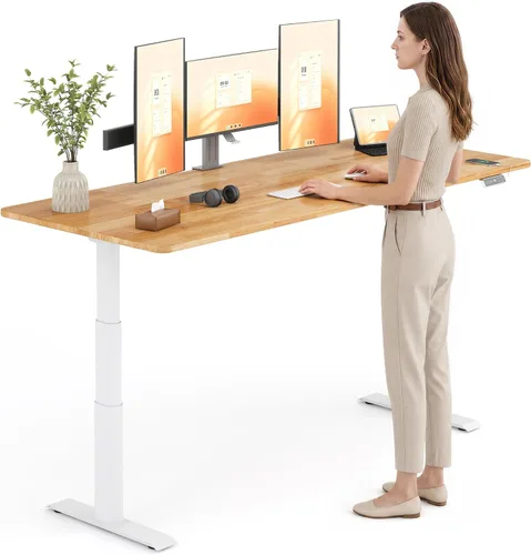 Vista 43 de FLEXISPOT E8 Premium North American - Escritorio de pie de nogal negro