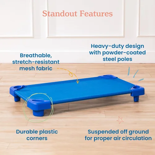 Vista 6 de ECR4Kids - Cama apilable para niños, para el cuidado diurno