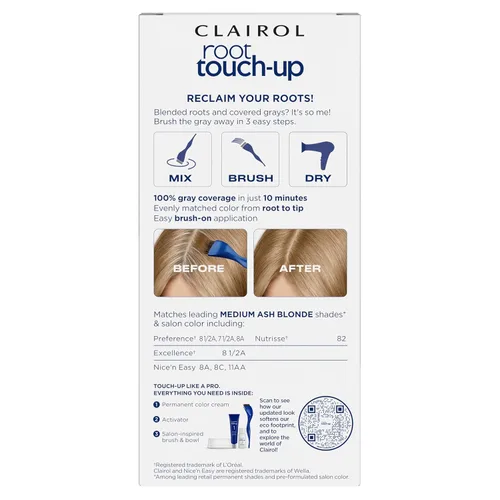 Vista 46 de Clairol Root Touch-Up de Nice'n Easy Tinte Permanente para el Cabello, 10 Rubio Extra Claro, Paquete de 1 Clairol Root Touch Up - Tinte permanente