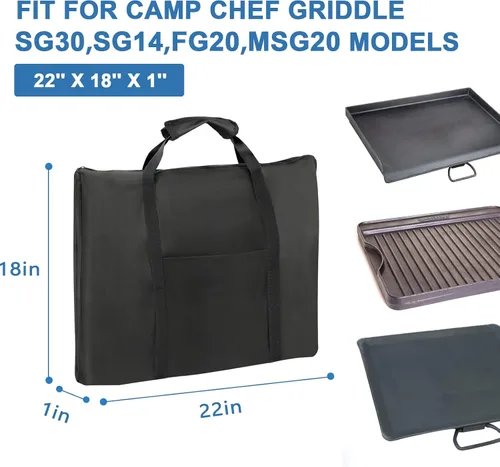 Vista 4 de Bolsa de transporte para parrilla Camp Chef SG30, SG14, FG20, MSG20, 600D impermeable a prueba de polvo, accesorios de parrilla bolsa