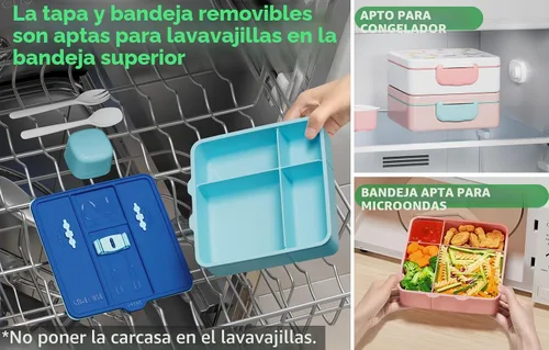 Vista 8 de Fimibuke - Lonchera Bento para niños con aislamiento térmico para niños pequeños