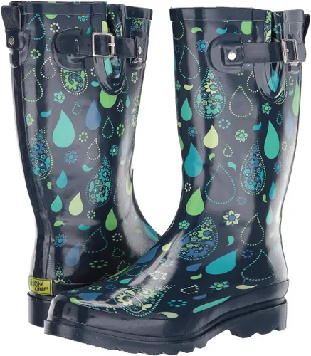 Vista 21 de Western Chief Botas de lluvia altas e impermeables para jardín al aire libre para mujer Bandana