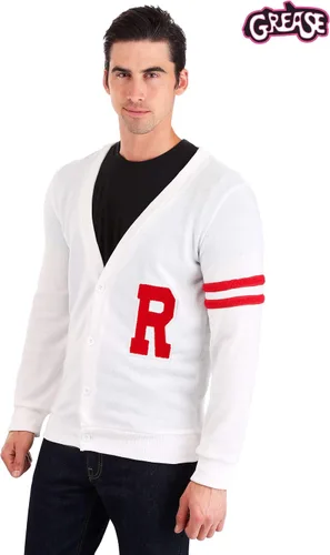 Vista 2 de Entra en la frescura de los años 50 suéter de lujo con letras altas Rydell de lujo para hombre. Abraza el estilo vintage con encanto auténtico!