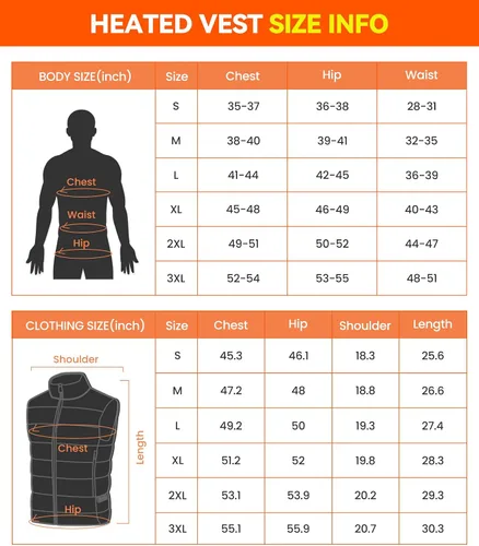Vista 6 de DOACE Chaleco térmico mejorado para hombres y mujeres, chaleco de calefacción eléctrica inteligente, chaqueta térmica ligera (batería no incluida)