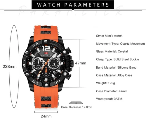 Vista 5 de AIMES Watch for Men Sport Military Waterproof Chronograph Mens Watches Analog Quartz Big Face Classic Stylish Fashion Casual Designer Business Work