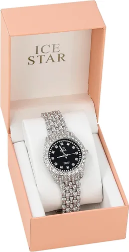 Vista 5 de Techno Pave Reloj elegante con esfera de diamantes de 1.260 in para mujer