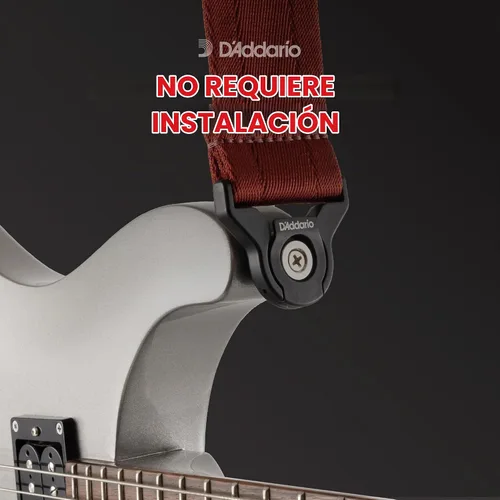 Vista 3 de Planet Waves D'Addario - Correa de guitarra con bloqueo automático, accesorios acústicos y eléctricos, correas de bloqueo fáciles de usar, utiliza