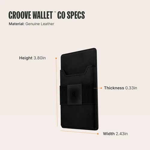 Vista 12 de Groove Life Groove Wallet Go - Soporte para tarjetas de crédito con tecnología de microsucción intercambiable minimalista para hombre con Magsafe
