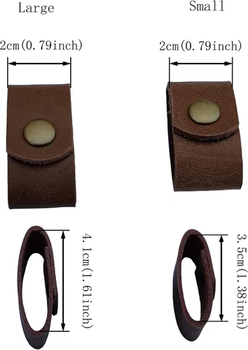 Vista 2 de Paquete de 4 llaveros de cuero para cinturón para hombre y mujer, para mantener tu cinturón extra largo