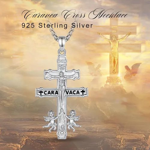 Vista 88 de Vito Collar de plata de ley 925 para mujeres y hombres, San Benito, crucifijo, Caravaca, San Cristóbal, San Judas, medalla patronal, amuleto