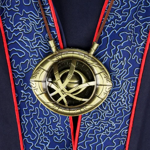Vista 8 de HLENOK Strange Stephen - Disfraces de cosplay para hombre, bata medieval, disfraz de maestro para Halloween