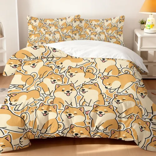 Vista 25 de Juego de funda de edredón de oso lindo tamaño individual, 3 piezas, ropa de cama suave y neutra calmante y acogedora, juego de funda de edredón