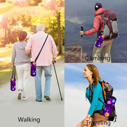 Vista 3 de Bolsa de almacenamiento para botella de agua, 25 onzas, ajustable, portador de botellas de agua, bolsa con correas
