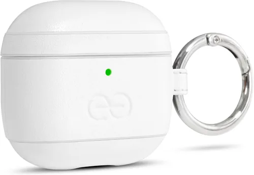 Vista 68 de Dreem Om - Funda para estuche con clip para llavero compatible con AirPods 1 y 2, funda de cuero vegano para Airpods para hombres y mujeres, Negro