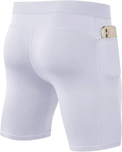 Vista 7 de WRAGCFM Pantalones cortos de compresión para hombre con bolsillos para correr, entrenamiento, atlético, ropa