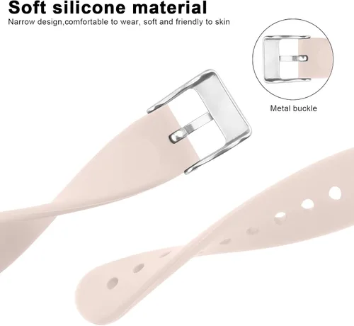 Vista 3 de Paquete de 6 pulseras delgadas de silicona suave compatibles con Fitbit Charge 4, correas de repuesto deportivas para Fitbit Charge 4/Fitbit Charge
