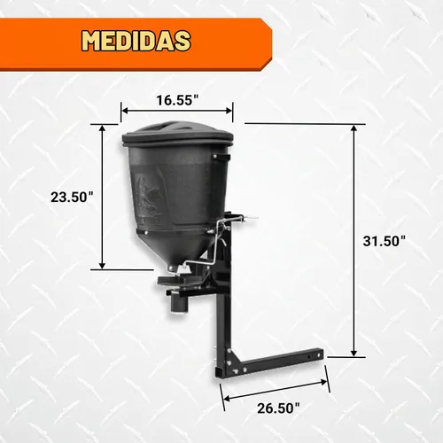 Vista 2 de Buyers Products UTVS16 esparcidor multipropósito con montaje, para UTV, Negro