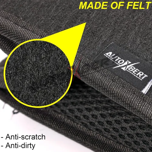 Vista 6 de Organizador de maletero de automóvil, organizador de bolsa de coche de fieltro suave, plegable de 12 x 7 x 12 pulgadas, para Honda CRV Civic Accord