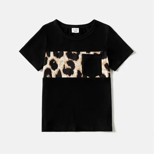 Vista 5 de PATPAT Conjuntos familiares a juego para mamá y yo con tirantes delgados, vestidos casuales sin mangas y camisetas de manga corta