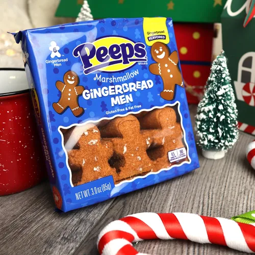 Vista 4 de Needzo Caramelos de Navidad de malvavisco recubiertos de azúcar, muñecos de nieve y pan de jengibre con forma de personaje, rellenos de calcetines
