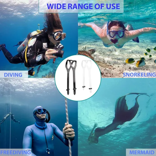 Vista 5 de Correa de máscara de repuesto de silicona universal,Correas de máscara de buceo,Accesorios de piezas de banda para la cabeza para buceo natación